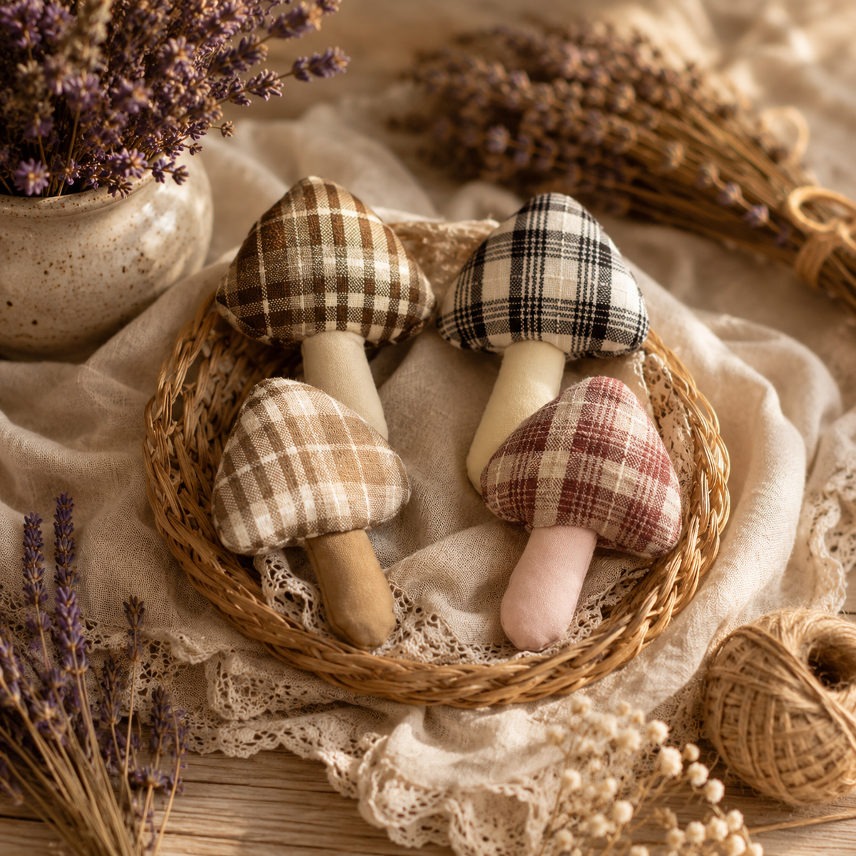 Lavender Mini Mushroom Set