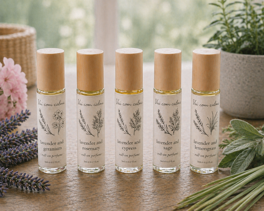 Herbal roll-on perfume collection