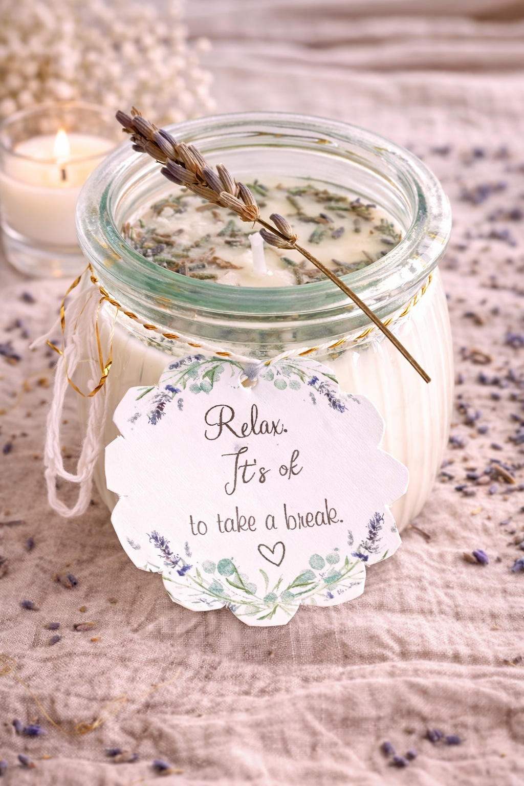 Handcrafted Organic Lavender Candles