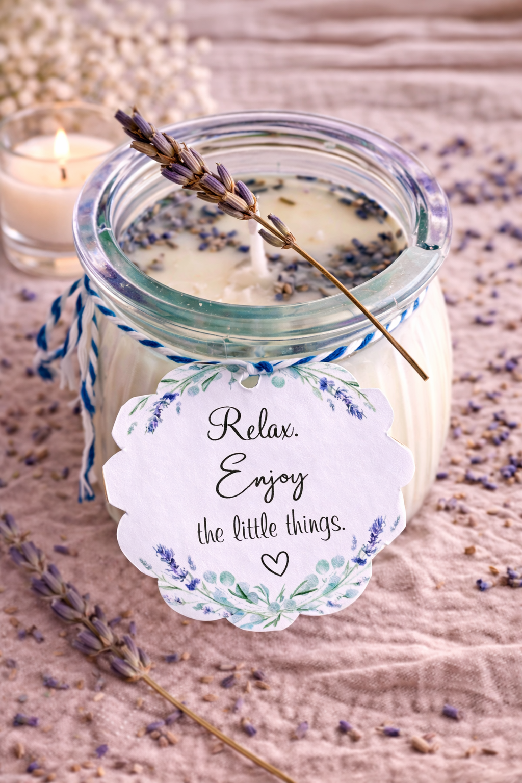Handcrafted Organic Lavender Candles