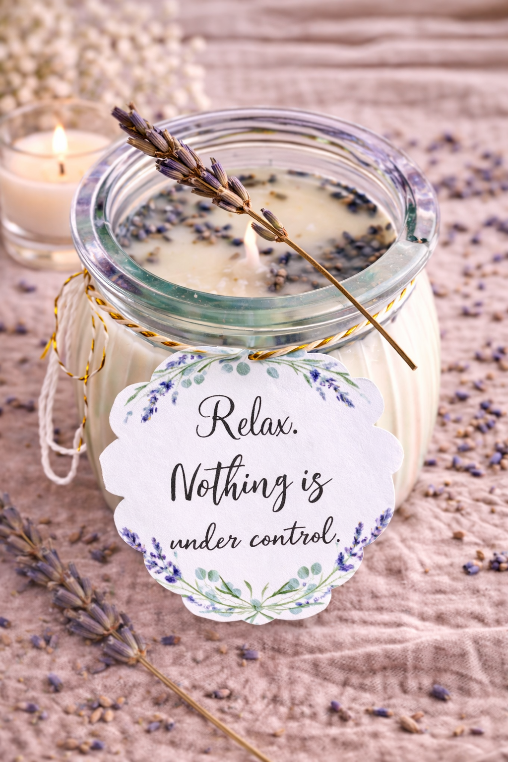 Handcrafted Organic Lavender Candles