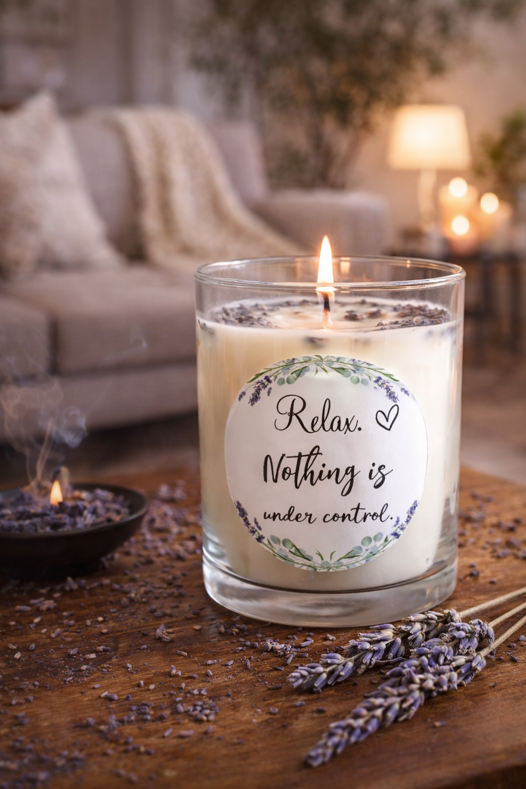 Handcrafted Organic Lavender Candles