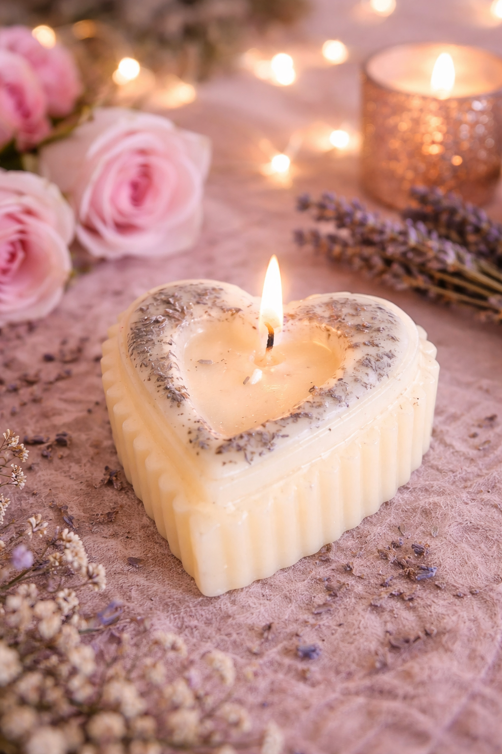 Handcrafted Organic Lavender Candles